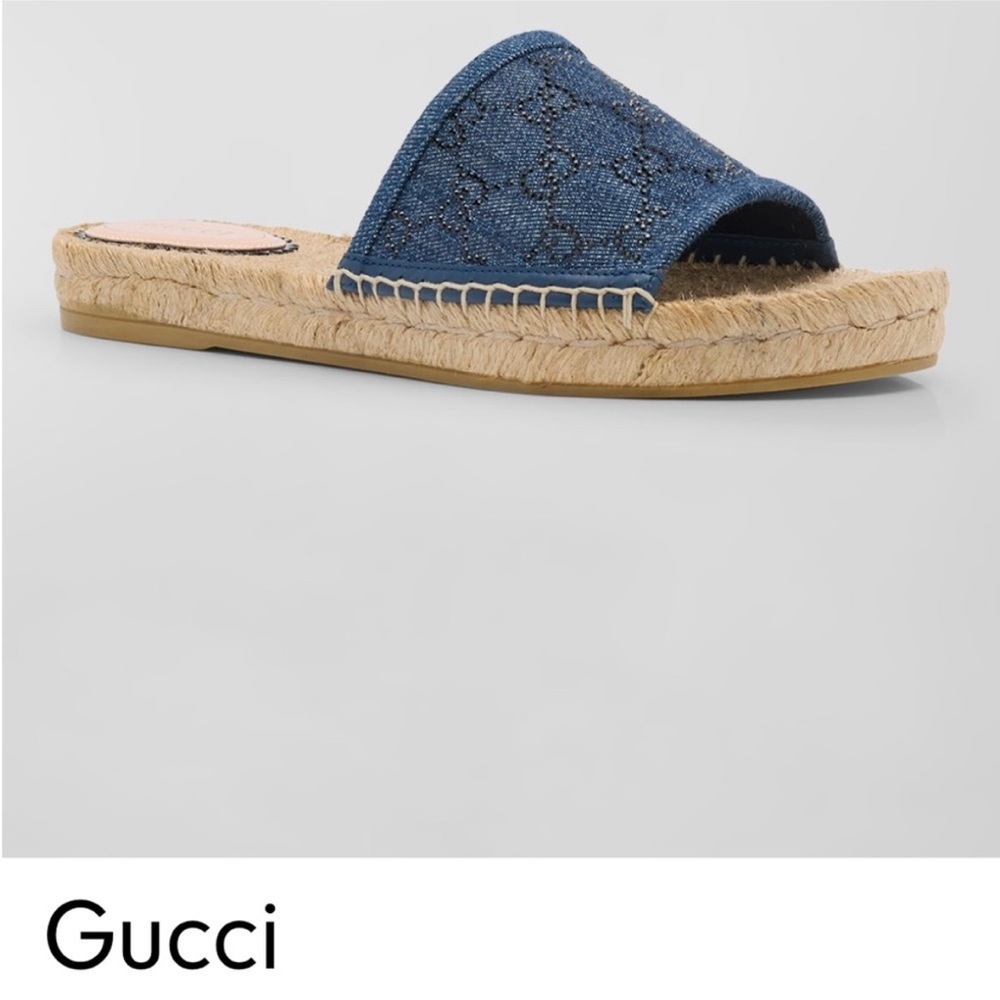 Gucci Blue Slide Sandals